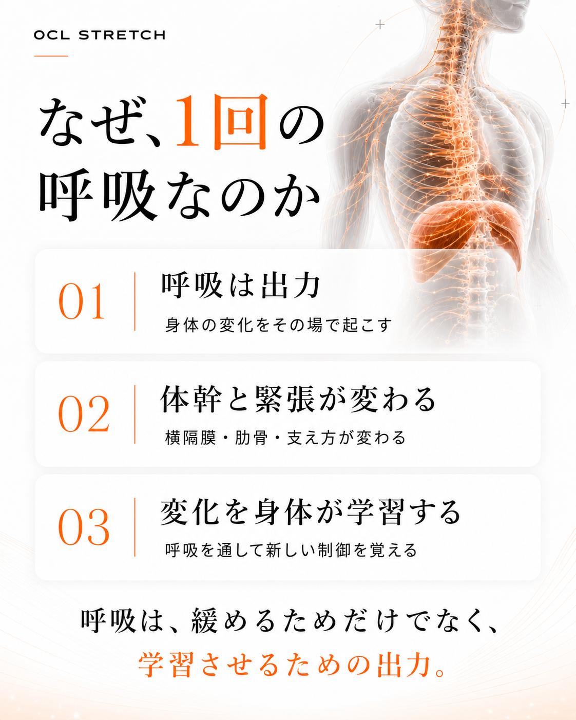 なぜ1回の呼吸なのか｜呼吸は学習させるための出力